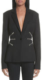 Zipper-Waist Blazer