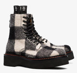 Tartan Canvas Ankle Boots