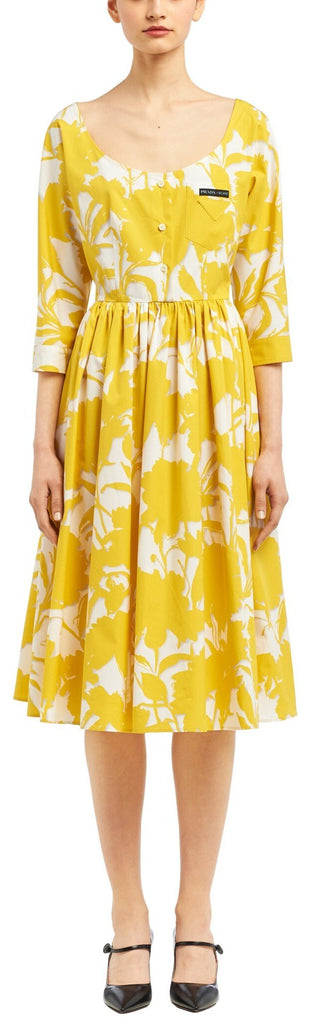 Carnation Print Poplin Dress | DESIGNER INSPIRED FASHIONS