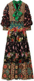 'Clementine' Tie-neck Printed Maxi-Dress