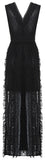 Deep V-Neck Lace Gown | DESIGNER INSPIRED FASHIONS