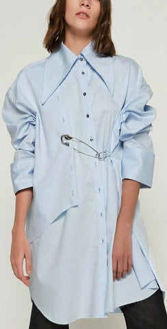 Safety Pin Embellished Shirt