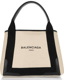 Navy Cabas Small Logo Tote Bag