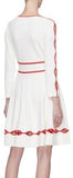 Wavy Cutout Contrast Border Dress