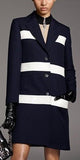 Color-Block Stripe Coat - DESIGNER INSPIRED FASHIONS