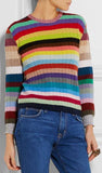 Rainbow-Stripe Knit Sweater - DESIGNER INSPIRED FASHIONS