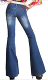 Embellished Floral Faded Denim Jeans - DESIGNER INSPIRED FASHIONS