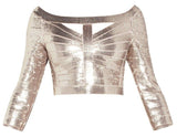 Sequined Stretch Top and Skirt Set