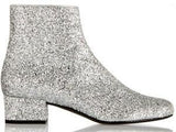Glittered Leather Ankle Boot - (Fuchsia, Silver, Gold) - DESIGNER INSPIRED FASHIONS