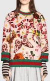 Garden Exclusive Printed Sweatshirt in Light Pink - DESIGNER INSPIRED FASHIONS