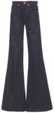 'Luggage' Stitched Denim Jacket & Flared Jeans Set - DESIGNER INSPIRED FASHIONS