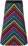 Metallic Striped Knit Skirt
