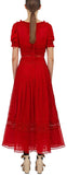 3d Plumetis Midi Dress | DESIGNER INSPIRED FASHIONS