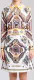 Printed Shirt and Skirt Set