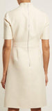Rose-Embellished High-Neck Dress