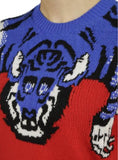 Tiger knit Sweater in Red - DESIGNER INSPIRED FASHIONS