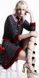 Lace-Trimmed Knit Cardigan Sweater & Matching Skirt Set - DESIGNER INSPIRED FASHIONS