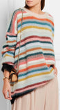 Oversized Colorful Striped Knit Sweater - DESIGNER INSPIRED FASHIONS