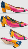 Snakeskin Pump with Crystal Double G
