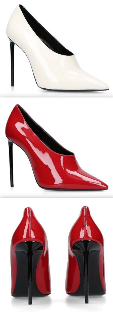 Patent Teddy Pumps - White or Red