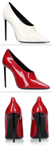 Patent Teddy Pumps - White or Red