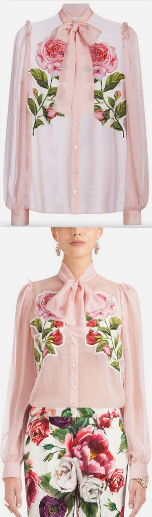 Rose Silk Blouse