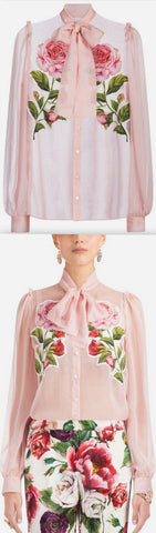 Rose Silk Blouse