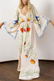 Embroidered Boho Maxi Dress