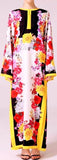 Rose Print Kaftan Dress