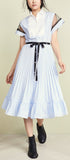 Pleated Shirt-Dress