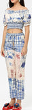 Off-the-Shoulder Printed Crop Top and Pant Set | DESIGNER INSPIRED FASHIONS