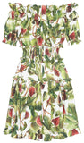 Off-The-Shoulder Printed Cotton-Poplin Mini Dress