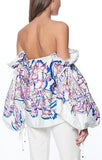 Off-Shoulder Blouson Sleeve Top
