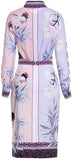 Printed Shirt and Skirt Set - Pastel Pink and Purple