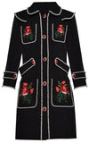Floral-Embroidered Pearl-Embellished Dress