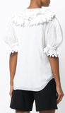 Ruffled Short-Sleeve Blouse
