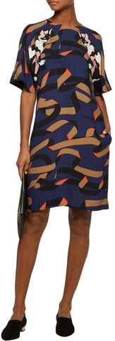 Cat Print Shift Dress