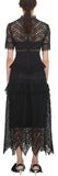 Abstract Triangle Lace Midi Dress