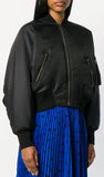 Cropped Embellished Bomber Jacket