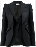 Layered Grain de Poudre Blazer