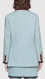 Denim Jacket with Cherry Patch