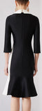 Crystal-Trimmed Two-Tone Cocktail Dress | DESIGNER INSPIRED FASHIONS