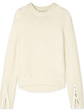 Crystal Embellished Sweater, White