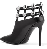 Tina Studded Leather Ankle Boots