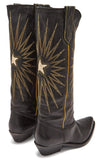 'Wish Star' Embroidered Leather Boots
