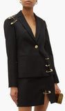 Safety-Pin Single-Breasted Wool Blazer | DESIGNER INSPIRED FASHIONS