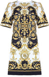 Baroque Print Embellished Mini Dress | DESIGNER INSPIRED FASHIONS