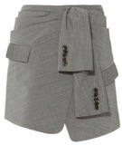 Tie Front Mini Skirt