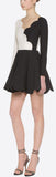 Black and White Scalloped Mini Dress