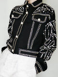 Faux-Pearl Embellished Jacket